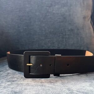 Michael Kors Black Belt with Gold Buckle